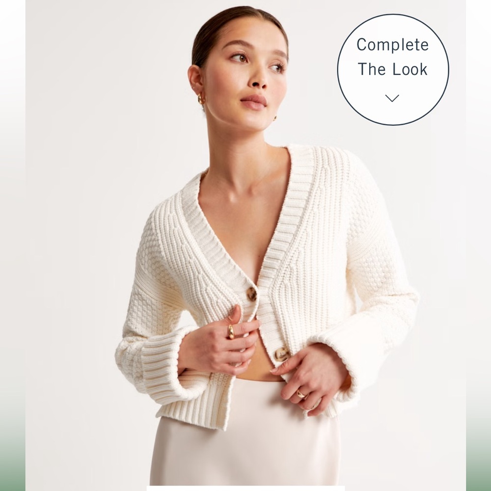 Cotton-Blend Seed Stitch Cardigan